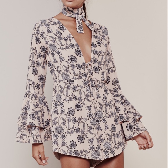 For Love And Lemons Pants - For love and lemons floral romper